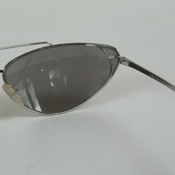 PRADA Aviator Silver Metal Sunglasses with Gray Lenses - Picture 8 of 8